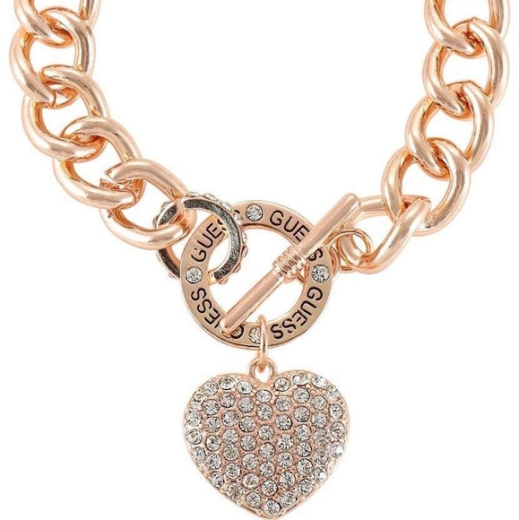 Guess rose gold heart charm bracelet - Picture 4 of 4